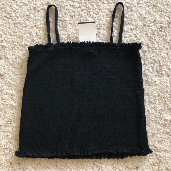 Brandy Melville Tops - Brandy Melville Black Smocked Tank Top
